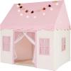 imageLarge Kids Tent with mat Star Lights Tissue Garland Play Tent Indoor ampamp Outdoor Kids Play Tent for Girl ampamp Boy Aged 3 Kids Tent for Toddler 52quot x35quot x 52quot Play House with Windows Washable PinkPlay Tent Pink